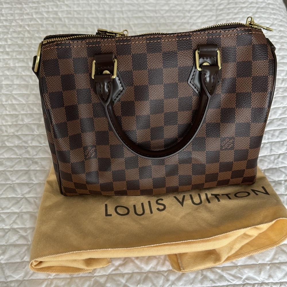 👜Louis Vuitton Speedy Boundelier 25 Damier Ebene Top handle Bag